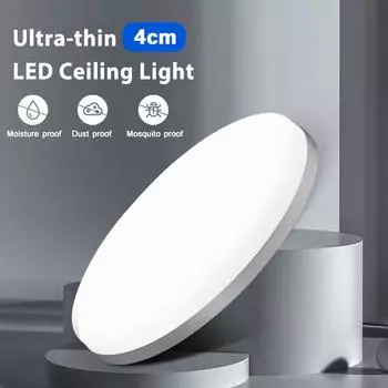 Круглый светодиодный потолочный светильник 48 Вт 24 Вт 18 Вт светодиодный потолочный светильник для гостиной кухни спальни освещения Warm White