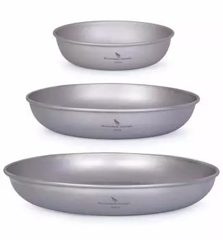 Круглый титановый Boundless Voyage, изготовленный из чистого сырья для посудомоечной машины, включает в себя сетчатый мешок для хранения 15 см тарелок, тарелок, столовых приборов, тарелок, небьющихся, не ржавеющих,