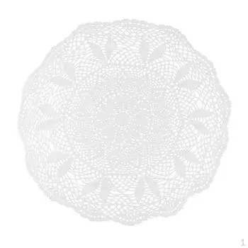 Круглый тканый моющийся коврик для стола