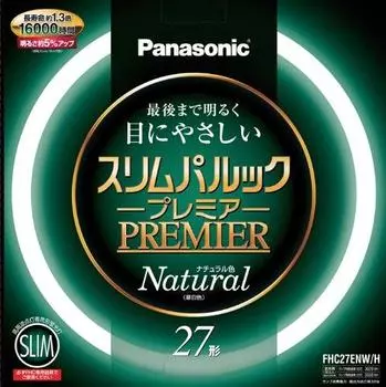 Круглый тонкий люминесцентный светильник Panasonic Slim Pal Look Premier 27 Вт, эквивалентный GZ10q, натуральный цвет FHC27ENWH (ФХК)