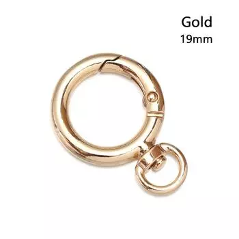 Круглый триггер с застежкой-застежкой, карабин, кошельки, сумки, пружинные пряжки с уплотнительным кольцом, пряжка для ремня для сумки 19mm золотой