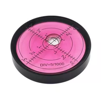 Круглый универсальный спиртовой уровень, диаметр пузырька 60 мм, высота 10 мм, настольный инструмент для выравнивания поверхности, 1 шт.