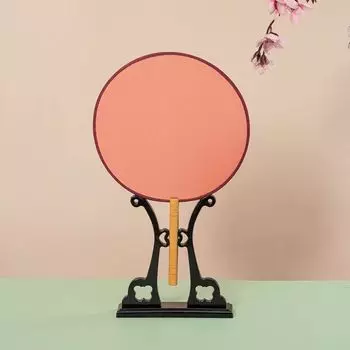 Круглый веер, складной веер, подставка для веера, декоративный держатель для ручного веера, подставка для ручного веера для домашнего декора жёлтый