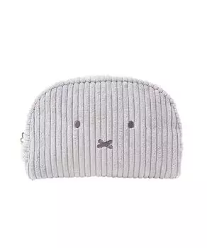 Круглый вельветовый мешочек Miffy Okao с вставками (Серый)