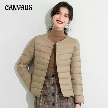 Круглый вырез подкладка одежда женская больших размеров зимняя нижняя часть V-образный вырез однотонный теплый короткий жакет M розовый