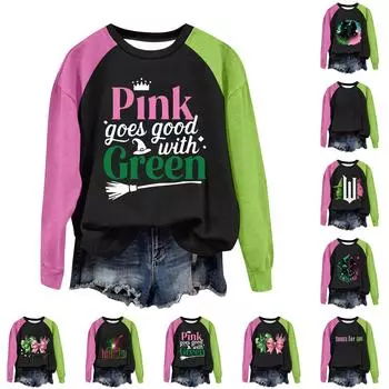 Круглый вырез с длинным рукавом толстовки для женщин принт графический топ повседневные базовые топы пуловер XXXL белый