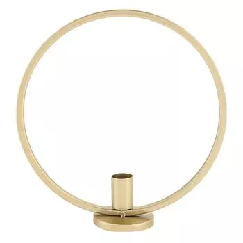 Круглый железный подсвечник для стола, подсвечник для ужина при свечах (Золото)