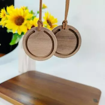 Круговой ароматерапевтический деревянный автомобильный освежитель воздуха, диффузор эфирных масел, впитывающий духи, таблетки из бука, удаление запаха из салона автомобиля