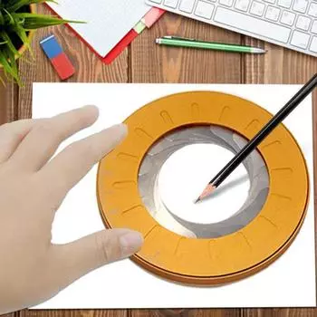 Круговой чертежный инструмент Yousheng из нержавеющей стали, регулируемый круговой чертежный инструмент, компактный размер, портативная металлическая линейка для чертежей, круговой геометрический инструмент 100