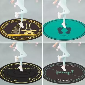 Круговой коврик для прыжков со скакалкой, коврик для прыжков, коврик для занятий фитнесом и йогой в помещении, утолщенный, нескользящий, амортизирующий, спортивный коврик для прыжков со скакалкой 100x100cm