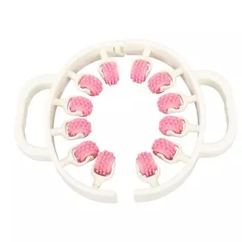 Круговой массажер для ног с зажимом, розовый мышечный ролик, полипропилен, многоцелевой портативный инструмент для глубокого массажа тканей