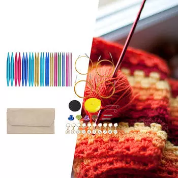 Круговые спицы для вязания крючком, 13 пар, съемные, сменные, своими руками хаки