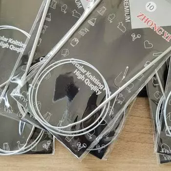 Круговые спицы для вязания Металлический трос Набор круговых спиц для вязания Для младенцев Рукава Носки Аксессуары 43cm