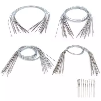 Круговые вязальные спицы Круглые спицы из нержавеющей стали Различные размеры Вязальные спицы крючком 65cm