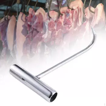 Крюк для люка, инструмент для мясника, тяга с Т-образной ручкой, крышка для слива, экономит труд, тяжелая крышка, одинарная S