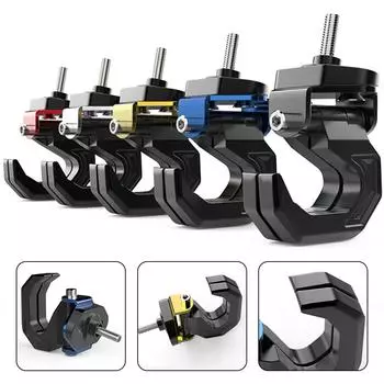 Крюк для мотоцикла из алюминиевого сплава Удобный Прочный Простота установки Простой в использовании Black