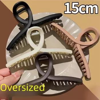 Крупная шпилька 2023 года — высококачественная заколка-акула для затылка, симпатичный дизайн с перекрестными застежками 15cm Cross Hair Clip хаки