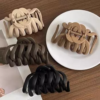 Крупная заколка для волос в стиле ретро с тыквой для создания объемных волос света кофе