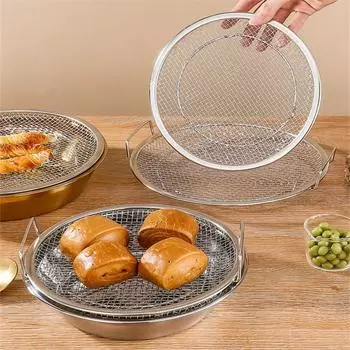 Крупноячеистый дизайн из нержавеющей стали, фильтр для жарки, круглая сетка, корзина для жарки, жареный чип-сито 18cm-no handle