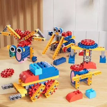 Крупные электрические строительные блоки, руководство по науке и образованию для детей, строительные блоки IDI, обучающие игрушки для учеников начальной школы, шестеренки