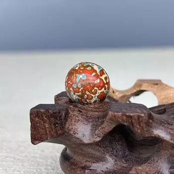 Крупные расписные бусины 12 мм Ракушка Рассыпные бусины Натуральная роспись Одиночные бусины Аксессуары для бусин Фучжоуская лаковая живопись Четки Ювелирные изделия 12mm Coke orange 45