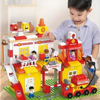 Крупные строительные блоки для сцен из частиц Детские строительные блоки Игрушки для девочек Крупные строительные блоки для сцен из частиц Игрушки Подарок на детский день 22.8*7.3*17cm