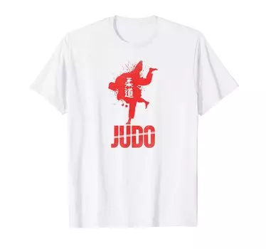 Крутая футболка дзюдо для дзюдо. Футболка белый