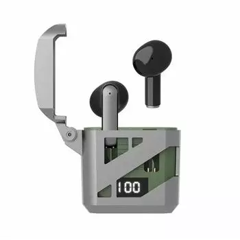 Крутая меха-стиль GT02, долговечная и самая продаваемая беспроводная гарнитура BT с полувкладышами зелёный