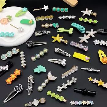 Крутая металлическая шпилька Y2K: Высококачественная горячая девчачья челка с заколкой и головной убор в виде утконоса