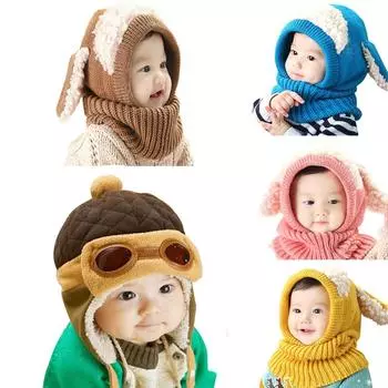 Крутая шапка для малышей, мальчиков и девочек, теплая зимняя шапка-пилот с героями мультфильмов, детская шапка, шапочка для защиты ушей, детская теплая шапка