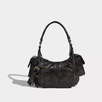 Крутая сумка для мотоцикла с несколькими карманами, американская винтажная ПУ кожа, женские дорожные сумки, модная женская сумка через плечо