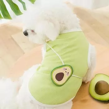 Крутая сумка-кошка с авокадо, дышащая, тонкая, весенне-летняя, для маленьких собак, одежда для щенков XS (weight 1-1.5 kg)
