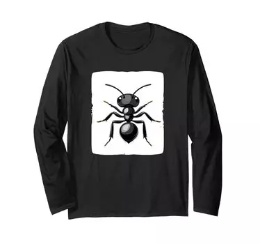 Крутое приключение муравья Для мальчиков и костюм с длинными рукавами. девочки. Футболка чёрный