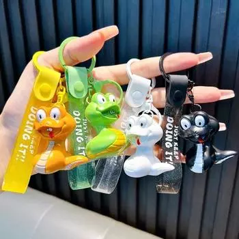 Крутой брелок с подсветкой светодиодный шнурок змея брелок пластиковый брелок ключи от машины сумочка подвеска украшение белый