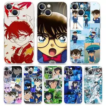 Крутой чехол для телефона Detective Conan Anime для iPhone 14 13 11 12 Pro Max X XR XS 7 8 Plus SE прозрачный мягкий силиконовый чехол iPhone XS Max