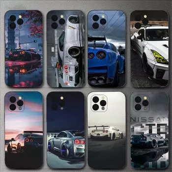 Крутой чехол для телефона G-GT-R-Sport Car для iPhone 15,14,13,12,11,XS,XR,X,8,7,Pro,Max,Plus,mini, силиконовый черный чехол iPhone7