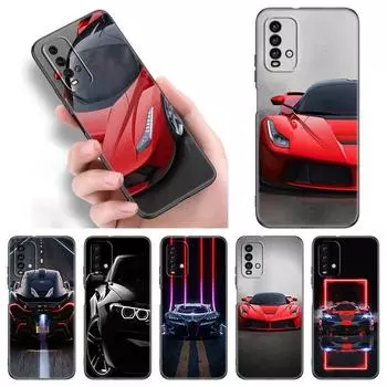 Крутой чехол для телефона с спортивными автомобилями для Xiaomi Redmi Note 11 10 9 8 Pro 11T 5G 10T 10S 9S 9T 9i 9C 9A 8T, мягкий черный чехол из ТПУ Redmi 8