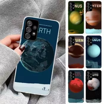 Крутой чехол для телефона Solar System для Samsung Galaxy S10 S21 S22 Plus Ultra A91 A51 A21S A12 Прозрачный чехол для телефона Galaxy S30