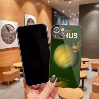 Крутой чехол для телефона Solar System для iPhone 14 13 12 11 Pro Max X XR XS 8 7 Plus, цветной чехол для телефона из жидкого стекла iPhone 14