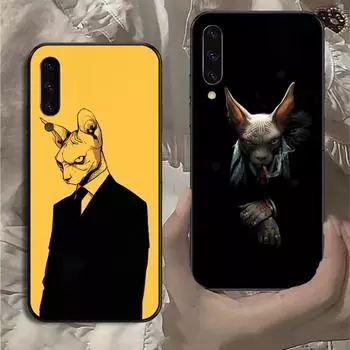 Крутой чехол для телефона Sphynx Cat Art для Samsung Note 9 10 20 Plus Pro Ultra J6 J5 J7 J8 Мягкий черный чехол для телефона Galaxy Note20