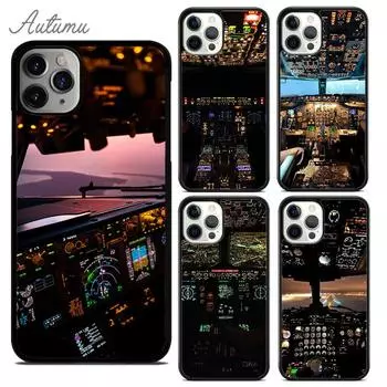 Крутой чехол для телефона в кабине самолета для iPhone 11 12 13 14 Pro Max mini X XR XS SE 2020 6 7 8 Plus Samsung Galaxy S21 S22 iPhone 6plus