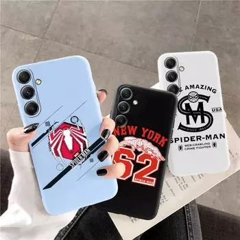 Крутой чехол-паук для iPhone Samsung A55 S24 FE S25 M35 A06 Xiaomi Redmi Note 13 Pro 14C Huawei Honor Realme противоударный матовый чехол для телефона с защитой от царапин Samsung Galaxy S9 Plus синий