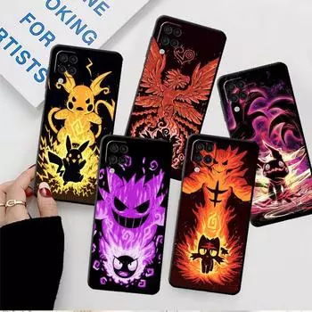Крутой чехол с изображением Покемона Пикачу для Samsung Galaxy A52 A12 A32 A51 A21s A71 A13 A53 A22 A31 A72 A03 A02s A41, черный чехол для телефона Samsung A52 4G(5G)