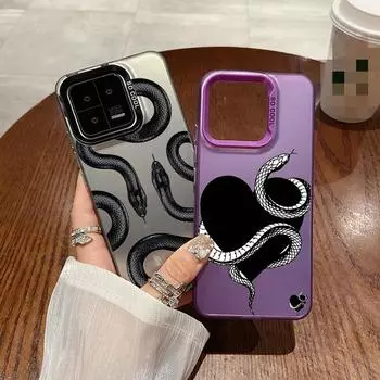 Крутой чехол Snake для iPhone 16 Samsung A55 A35 A34 S24 FE Xiaomi Redmi Note 13 Pro 14C Huawei Honor 200 противоударный бампер для телефона с защитой от царапин Samsung A54 5G