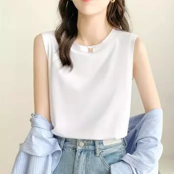 Крутой и удобный женский хлопковый жилет без рукавов для женщин L