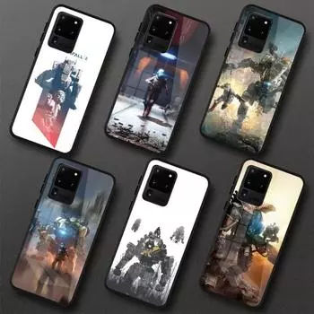 Крутой игровой чехол Titanfall2 для телефона Samung A32 A51 A52 NOTE 10 20 S10 S20 S21 S22 Pro Ultra Black PC Glass Phone Cover Samsung S22