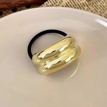 Крутой Элегантный Темперамент Геометрический Металлический Шнурок для Волос для Женщин Корейский Стиль Высокая Эластичность Не Повреждает Волосы Скранчи Мода