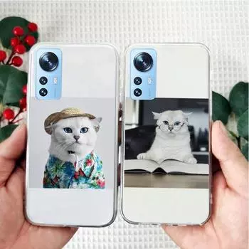 Крутой модный чехол для телефона с котом для Xiaomi 12 10 11 Redmi 10X 9T Note 10S 9 8 Pro, прозрачный чехол Redmi 8