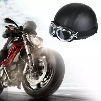 Крутой мотоциклетный шлем портативный защитный ветрозащитный чёрный