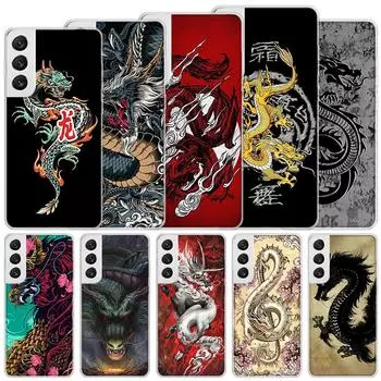 Крутой мягкий чехол с татуировкой азиатских драконов и животных для Samsung Galaxy S22 S21 Ultra S20 FE S10 Plus, чехол для телефона S9 S8 + S10E S7 Edge S6 Samsung S21